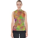 Easter Egg Colorful Texture Mock Neck Shell Top View1