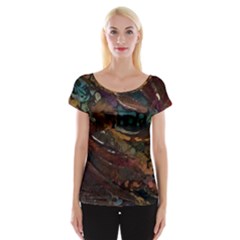 Abstract Art Cap Sleeve Top by Dutashop