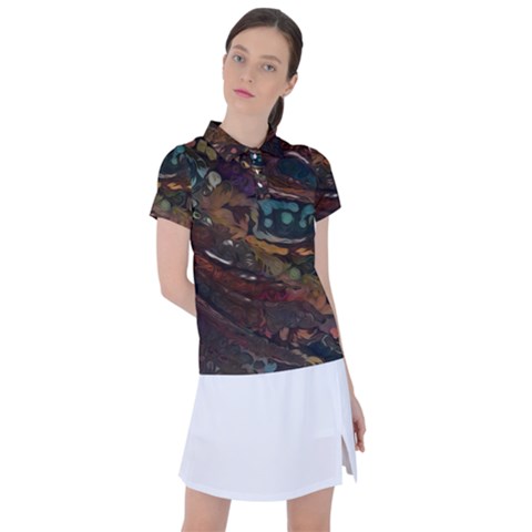 Abstract Art Women s Polo Tee by Dutashop