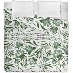 Green Leaves Duvet Cover Double Side (king Size) by Eskimos