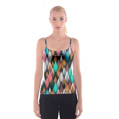 Abstract Triangle Tree Spaghetti Strap Top by Dutashop