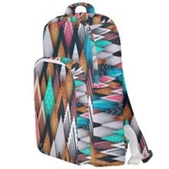 Abstract Triangle Tree Double Compartment Backpack by Dutashop