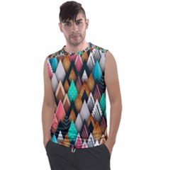 Abstract Triangle Tree Men s Regular Tank Top by Dutashop