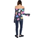 Many Colors Pattern Seamless Off Shoulder Long Sleeve Top View2