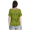 Fern Texture Nature Leaves V-Neck Flutter Sleeve Top View2