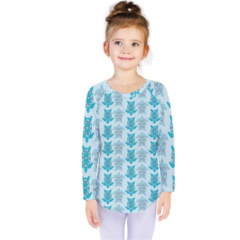 Sea Turtle Sea Animal Kids  Long Sleeve Tee by Dutashop