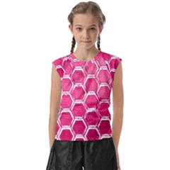 Hexagon Windows Kids  Raglan Cap Sleeve Tee by essentialimage365