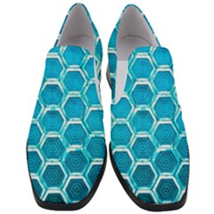 Hexagon Windows Women Slip On Heel Loafers by essentialimage365