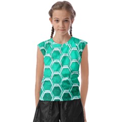 Hexagon Windows Kids  Raglan Cap Sleeve Tee by essentialimage365