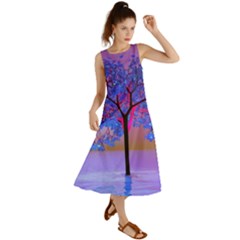 Tree Sunset Summer Maxi Dress by icarusismartdesigns