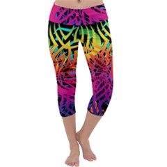 Abstract Jungle Capri Yoga Leggings by icarusismartdesigns