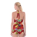 Floral Abstract Boyleg Halter Swimsuit  View2