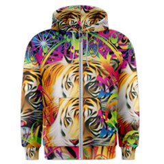 Tiger In The Jungle Men s Zipper Hoodie by icarusismartdesigns