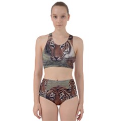 Swimming Tiger Racer Back Bikini Set by ExtraGoodSauce