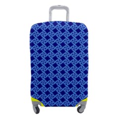 Basket Weave Basket Pattern Blue Luggage Cover (small) by Dutashop