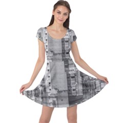 Aerial View Montevideo Uruguay Cap Sleeve Dress by dflcprintsclothing