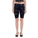 Blue Turtles On Black Yoga Cropped Leggings View1