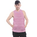 Pink knitted pattern Men s Sleeveless Hoodie View1