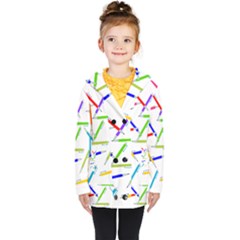 Pen Pencil Color Write Tool Kids  Double Breasted Button Coat by Dutashop