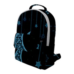 Moon Star Neon Wallpaper Flap Pocket Backpack (large) by Dutashop