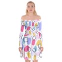 Watercolor circles. Abstract watercolor Off Shoulder Skater Dress View1