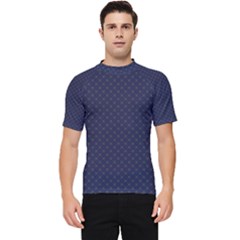 Motif Abstrait Bleu Fonce Men s Short Sleeve Rash Guard by kcreatif