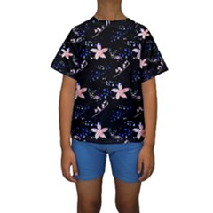 Sparkle Floral Kids  Short Sleeve Swimwear by Sparkle