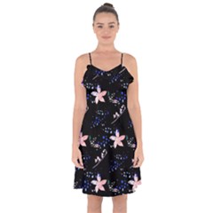 Sparkle Floral Ruffle Detail Chiffon Dress by Sparkle