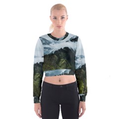 Green Mountain Cropped Sweatshirt by goljakoff