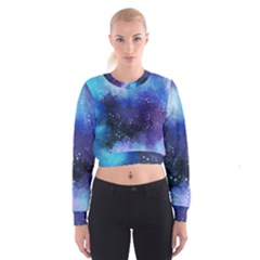 Blue Paint Cropped Sweatshirt by goljakoff