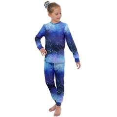 Blue Paint Kids  Long Sleeve Set  by goljakoff