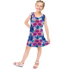 Tropical Flowers Turtles Cbdoilprincess 9a8efa63-1b6b-4226-a85c-858859e581d8 Kids  Tunic Dress by CBDOilPrincess1