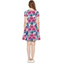 Tropical Flowers Turtles CBDOilPrincess 9a8efa63-1b6b-4226-a85c-858859e581d8 Inside Out Cap Sleeve Dress View4