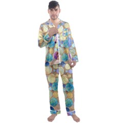 Tiles Cbdoilprincess Eb49aa06-f1b9-412e-836d-30c28dd8f7d9 Men s Long Sleeve Satin Pajamas Set by CBDOilPrincess1