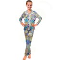 Tiles CBDOilPrincess Eb49aa06-f1b9-412e-836d-30c28dd8f7d9 Kid s Satin Long Sleeve Pajamas Set View1