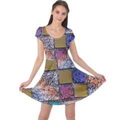 Tiles Cbdoilprincess 4c3ec21c-5cb9-4df3-975d-d1bfcef57dda Cap Sleeve Dress by CBDOilPrincess1