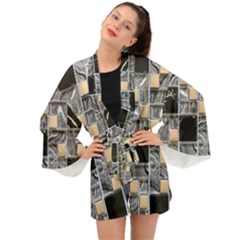 Tiles Cbdoilprincess Db646b3e-83c5-4712-9f61-f4c31fb30546 Long Sleeve Kimono by CBDOilPrincess1