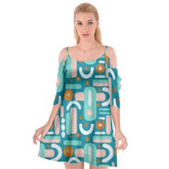 Abstract Shapes Cutout Spaghetti Strap Chiffon Dress by SychEva