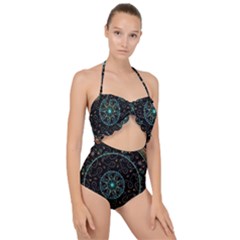 Mandala - 0008b - The Coffee Eye Scallop Top Cut Out Swimsuit by WetdryvacsLair