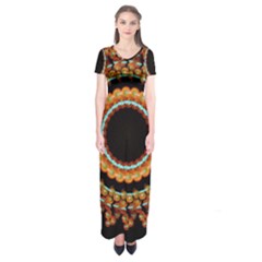 Mandala - 0009 - A Fast 24 Short Sleeve Maxi Dress by WetdryvacsLair