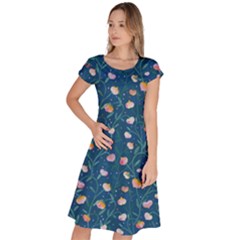 Unusual Flowers Classic Short Sleeve Dress by SychEva