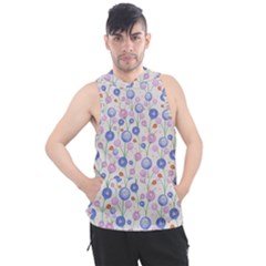 Watercolor Dandelions Men s Sleeveless Hoodie by SychEva