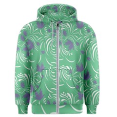 Folk Floral Pattern  Abstract Flowers Print  Seamless Pattern Men s Zipper Hoodie by Eskimos