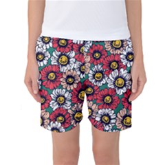 Daisy Colorfull Seamless Pattern Women s Basketball Shorts by Kizuneko