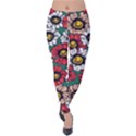 Daisy Colorfull Seamless Pattern Velvet Leggings View1