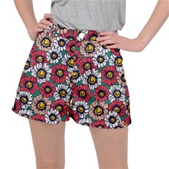 Daisy Colorfull Seamless Pattern Ripstop Shorts by Kizuneko