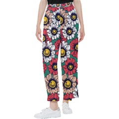 Daisy Colorfull Seamless Pattern Women s Pants  by Kizuneko