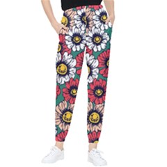 Daisy Colorfull Seamless Pattern Tapered Pants by Kizuneko