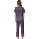 Graphite Grey Kids  Satin Short Sleeve Pajamas Set View2