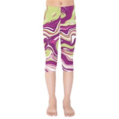 Vector Vivid Marble Pattern 5 Kids  Capri Leggings  by goljakoff